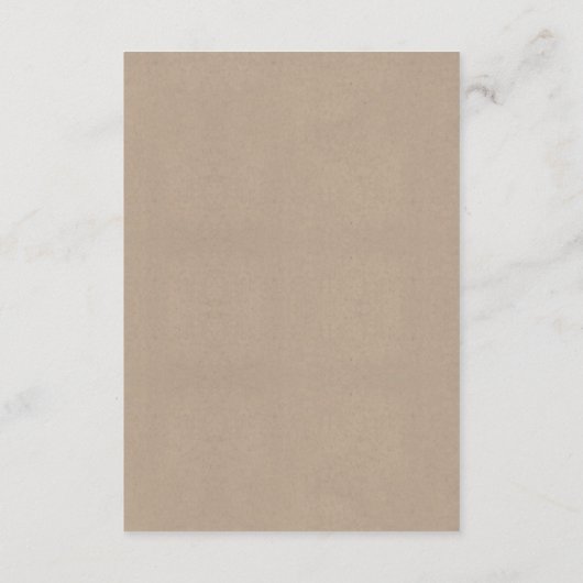 Het Rustic Kraft String Lights Wedding Collectie Informatiekaartje (Achterkant)