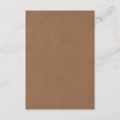 Het Rustic Kraft String Lights Wedding Collectie Informatiekaartje (Achterkant)