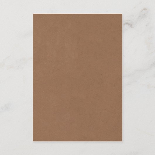 Het Rustic Kraft String Lights Wedding Collectie Informatiekaartje (Achterkant)