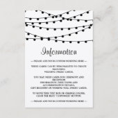 Het Rustic Kraft String Lights Wedding Collectie Informatiekaartje (Voorkant)