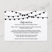 Het Rustic Kraft String Lights Wedding Collectie Informatiekaartje (Voorkant)
