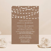 Het Rustic Kraft String Lights Wedding Collectie Kaart