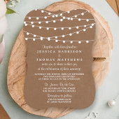 Het Rustic Kraft String Lights Wedding Collectie Kaart