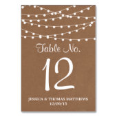 Het Rustic Kraft String Lights Wedding Collectie Kaart (Voorkant)