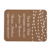 Het Rustic Kraft String Lights Wedding Collectie Magneet (Horizontaal)