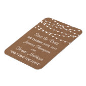 Het Rustic Kraft String Lights Wedding Collectie Magneet (Linkerzijde)