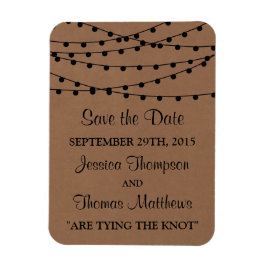 Het Rustic Kraft String Lights Wedding Collectie Magneet