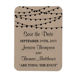 Het Rustic Kraft String Lights Wedding Collectie Magneet