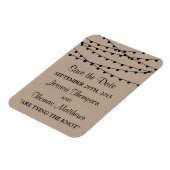 Het Rustic Kraft String Lights Wedding Collectie Magneet (Linkerzijde)