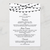 Het Rustic Kraft String Lights Wedding Collectie Menu (Voorkant)