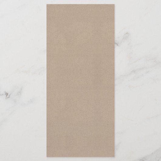 Het Rustic Kraft String Lights Wedding Collectie Menu (Achterkant)