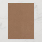 Het Rustic Kraft String Lights Wedding Collectie Menu (Achterkant)