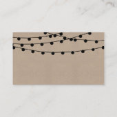 Het Rustic Kraft String Lights Wedding Collectie Plaatskaartje (Achterkant)