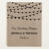 Het Rustic Kraft String Lights Wedding Collectie Planner (Voorkant)