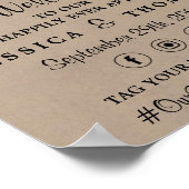 Het Rustic Kraft String Lights Wedding Collectie Poster (Hoek)