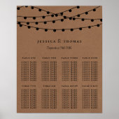 Het Rustic Kraft String Lights Wedding Collectie Poster (Voorkant)