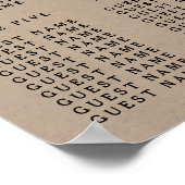 Het Rustic Kraft String Lights Wedding Collectie Poster (Hoek)