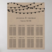 Het Rustic Kraft String Lights Wedding Collectie Poster (Voorkant)