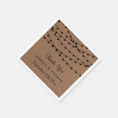 Het Rustic Kraft String Lights Wedding Collectie Servetten (Hoek)