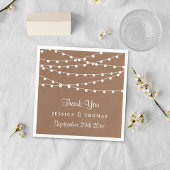 Het Rustic Kraft String Lights Wedding Collectie Servetten