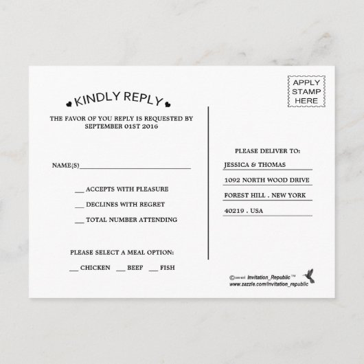 Het Rustic Kraft String Lights Wedding Collectie Uitnodiging Briefkaart (Achterkant)