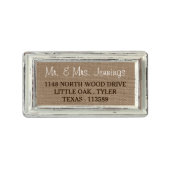 Het Rustic White Lijst & Burlap Wedding Collectie Etiket (Voorkant)