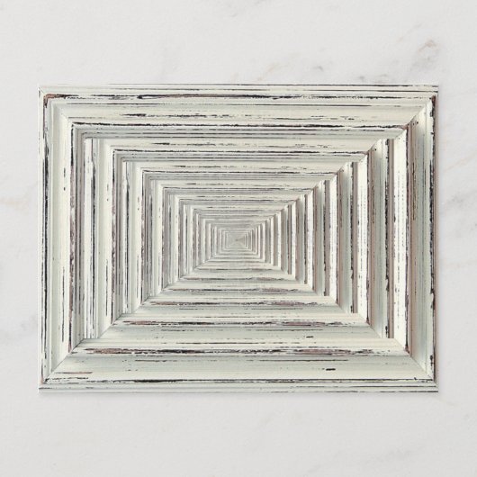 Het Rustic White Lijst & Burlap Wedding Collectie Informatiekaartje (Achterkant)