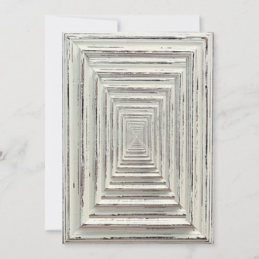 Het Rustic White Lijst & Burlap Wedding Collectie Kaart (Achterkant)