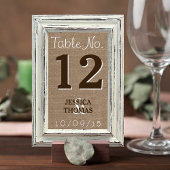 Het Rustic White Lijst & Burlap Wedding Collectie Kaart