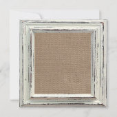 Het Rustic White Lijst & Burlap Wedding Collectie Kaart (Achterkant)