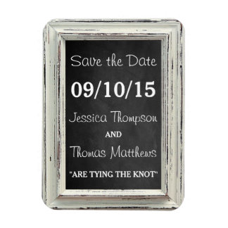 Het Rustic White Lijst & Burlap Wedding Collectie Magneet