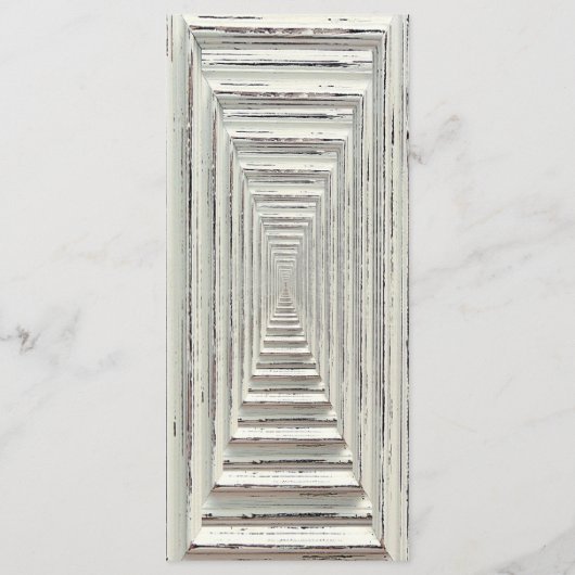 Het Rustic White Lijst & Burlap Wedding Collectie Menu (Achterkant)