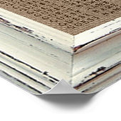 Het Rustic White Lijst & Burlap Wedding Collectie Poster (Hoek)