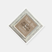 Het Rustic White Lijst & Burlap Wedding Collectie Servetten (Hoek)