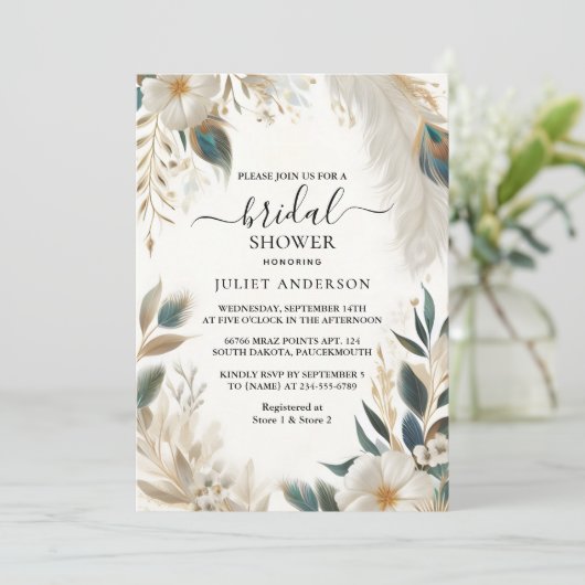 Het rustieke Aziatische Sky Cloud Peacock Vrijgeze Kaart (Staand voorkant)