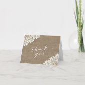 Het rustieke Baby shower van de Jute & van het Bedankkaart (Voorkant)