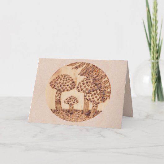 Het Rustieke Bos van Equinox Mabon van de Herfst Feestdagen Kaart (Voorkant)