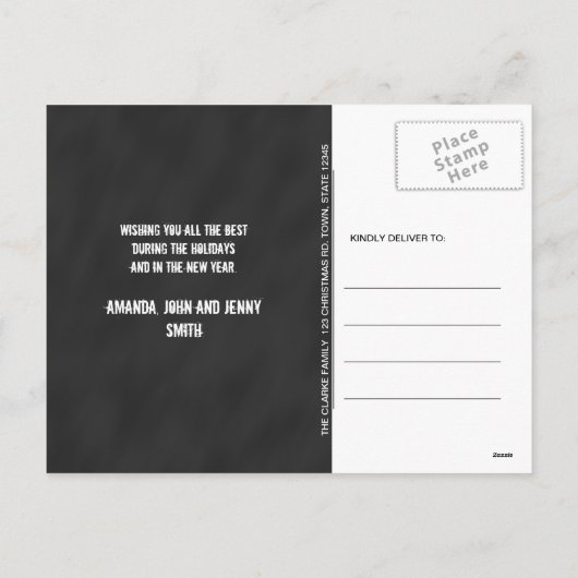 Het rustieke Briefkaart van de Vakantie van de (Achterkant)