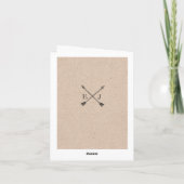 Het rustieke Gevouwen Document van Kraftpapier van Bedankkaart (Achterkant)