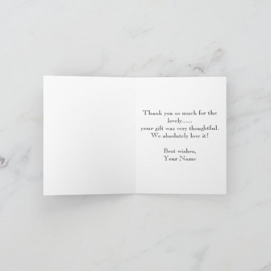 Het rustieke Gevouwen Document van Kraftpapier van Bedankkaart (Binnen)