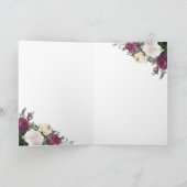 Het rustieke houten Huwelijk Bloemen dankt u Bedankkaart (Binnen)