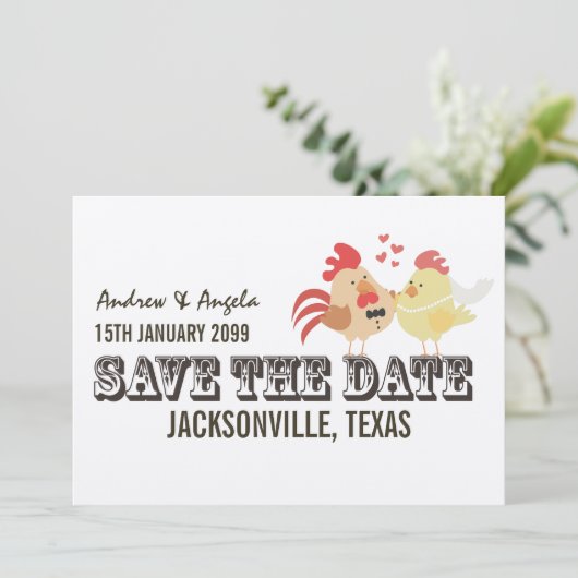 Het rustieke Huwelijk van het Boerderij van het Save The Date (Staand voorkant)