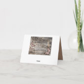 Het rustieke Kant van de Zonnebloem dankt u Bedankkaart (Achterkant)