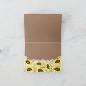 Het rustieke Kant van de Zonnebloem dankt u Bedankkaart (Binnen)