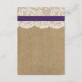 Het rustieke Kraft Zonnebloem Bruiloft Collectie Informatiekaartje (Achterkant)