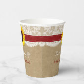 Het rustieke Kraft Zonnebloem Bruiloft Collectie Papieren Bekers (Rechts)