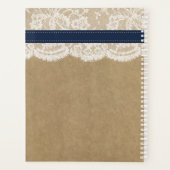 Het rustieke Kraft Zonnebloem Bruiloft Collectie Planner (Achterkant)