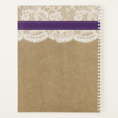 Het rustieke Kraft Zonnebloem Bruiloft Collectie Planner (Achterkant)