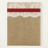 Het rustieke Kraft Zonnebloem Bruiloft Collectie Planner (Achterkant)