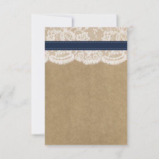 Het rustieke Kraft Zonnebloem Bruiloft Collectie RSVP Kaartje (Achterkant)